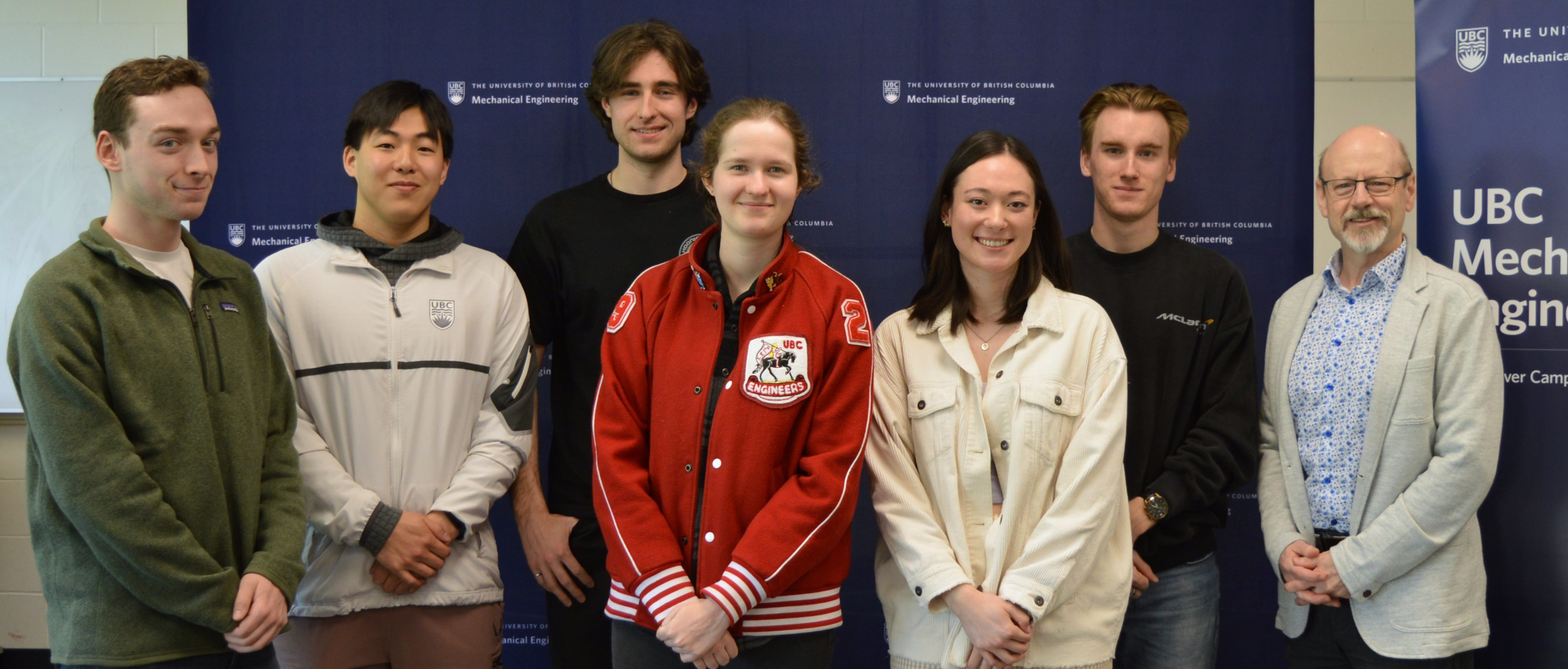 2024 recipients of the UBC Mechanical Engineering Student Leadership Awards